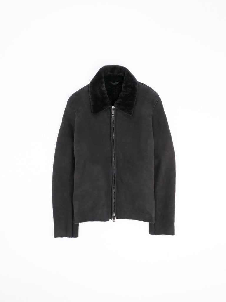 Lamb Leather Shearling Jacket / Dark Eagle - STER/EO MUCLeather JacketGiorgio Brato48Grey
