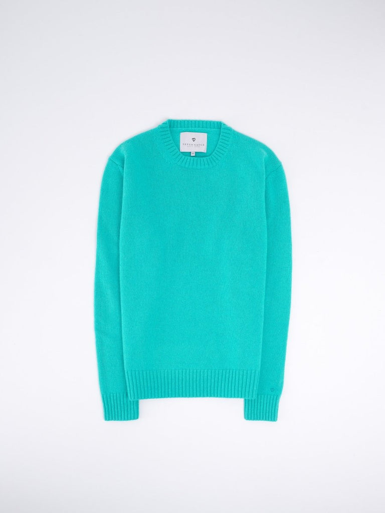 Lambswool Crew Neck / Acqua - STER/EO MUCCrewneckSeven Gauge2Blue
