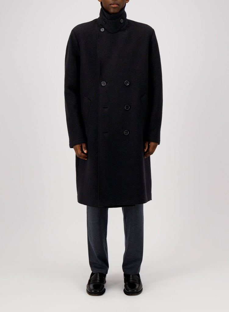Long Peacoat Boiled Wool / Black - STER/EO MUCCoatHarris Wharf London48Black