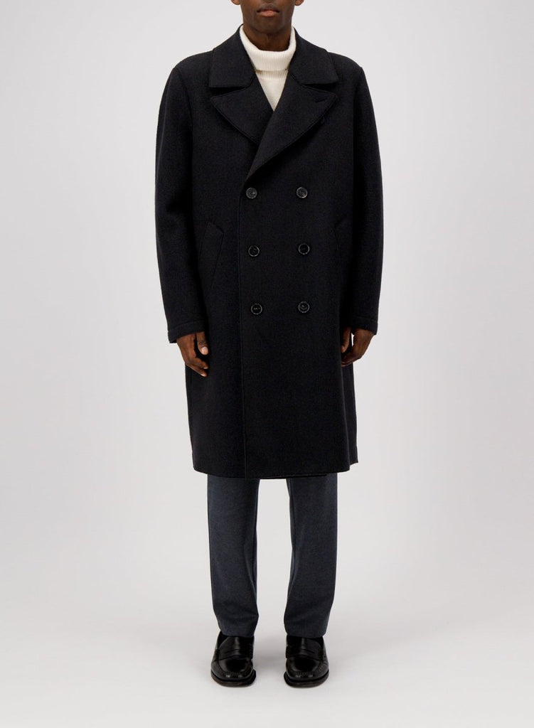 Long Peacoat Boiled Wool / Black - STER/EO MUCCoatHarris Wharf London48Black