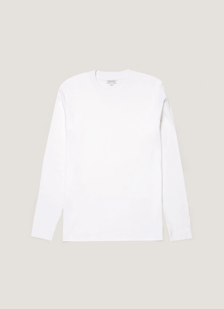 LS Heavy Weight T-Shirt / White - STER/EO MUCLongsleeveSunspelMWhite