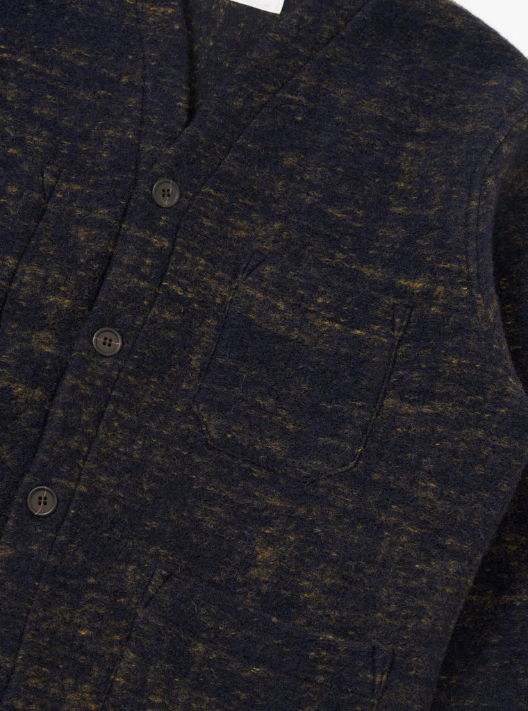 Marble Fleece Cardigan / Navy - STER/EO MUCCardigansUniversal WorksMBlue