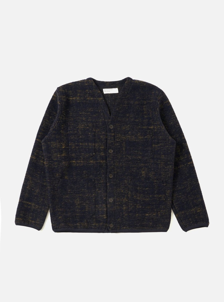Marble Fleece Cardigan / Navy - STER/EO MUCCardigansUniversal WorksMBlue