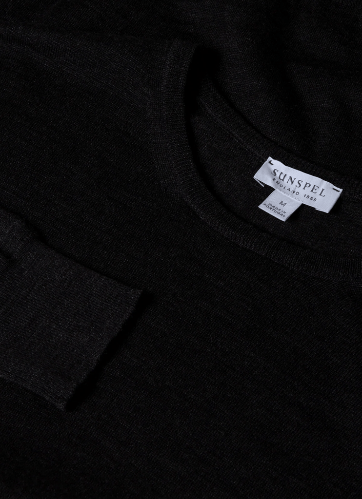 Merino Crew Neck Jumper / Charcoal Melange - STER/EO MUCKnitwearSunspelMGrey