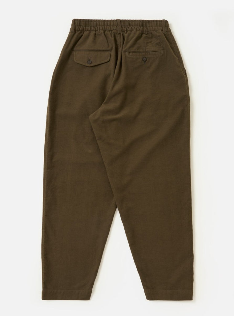 Moleskin Pleated Track Pant / Khaki - STER/EO MUCTrousersUniversal Works30Brown