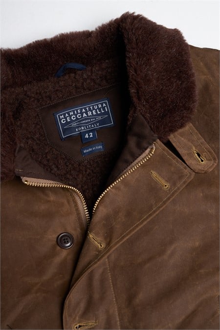 New Deck Jacket / Dark Tan - STER/EO MUCJacketCeccarelli42Brown