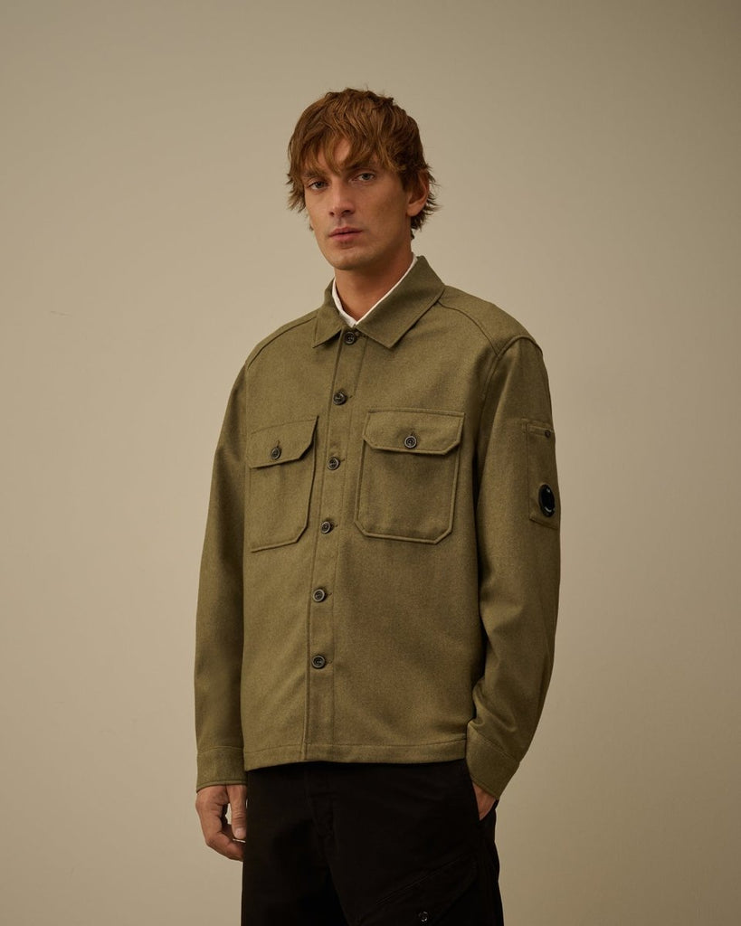 Overshirt Felted / Capers - STER/EO MUCOvershirtC.P. CompanyMGreen