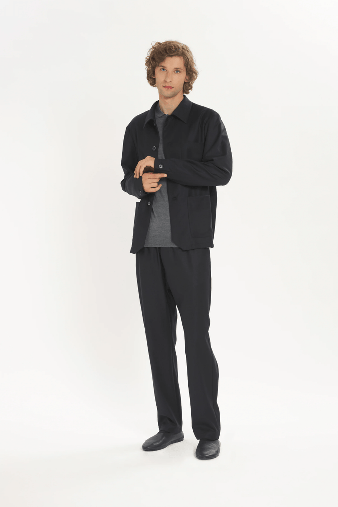 Overshirt Visal Flan / Navy - STER/EO MUCOvershirtBarena48Blue