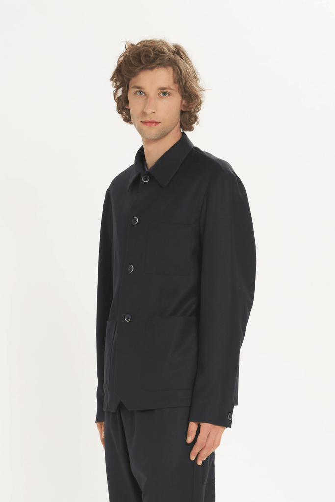 Overshirt Visal Flan / Navy - STER/EO MUCOvershirtBarena48Blue