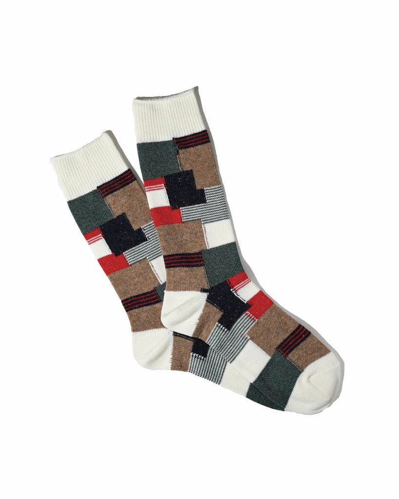 Patchwork Crew / Off White - STER/EO MUCSocksAnonymous IsmWhite