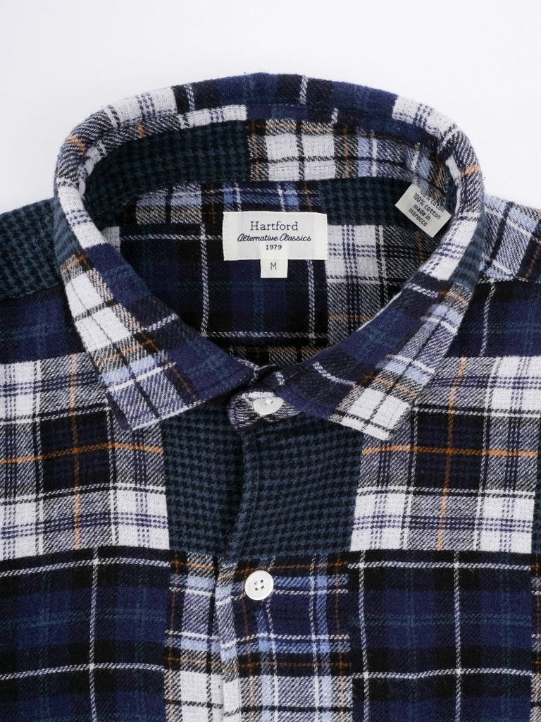 Patt Patchwork Check Shirt / Blue - STER/EO MUCJacketHartfordMBlue