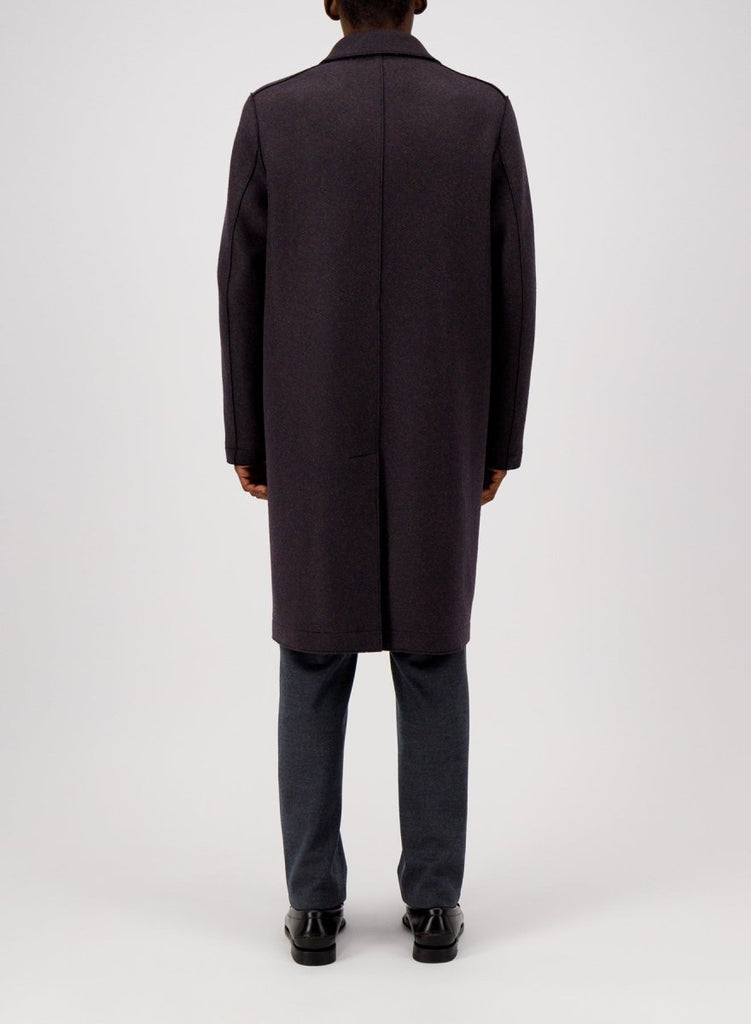 Patterned Cashmere Blend Coat / Brown Blue - STER/EO MUCCoatHarris Wharf London48Brown
