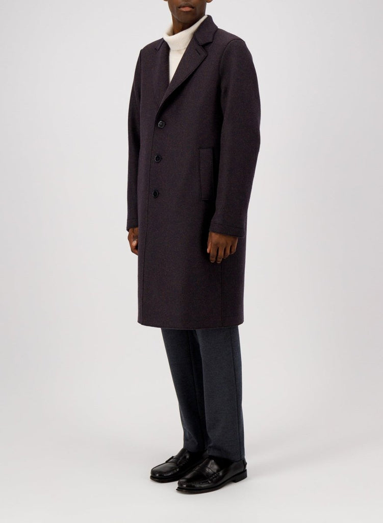 Patterned Cashmere Blend Coat / Brown Blue - STER/EO MUCCoatHarris Wharf London48Brown