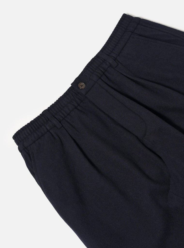 Pleated Soft Wool Track Pant / Dark Navy - STER/EO MUCTrousersUniversal Works30Blue