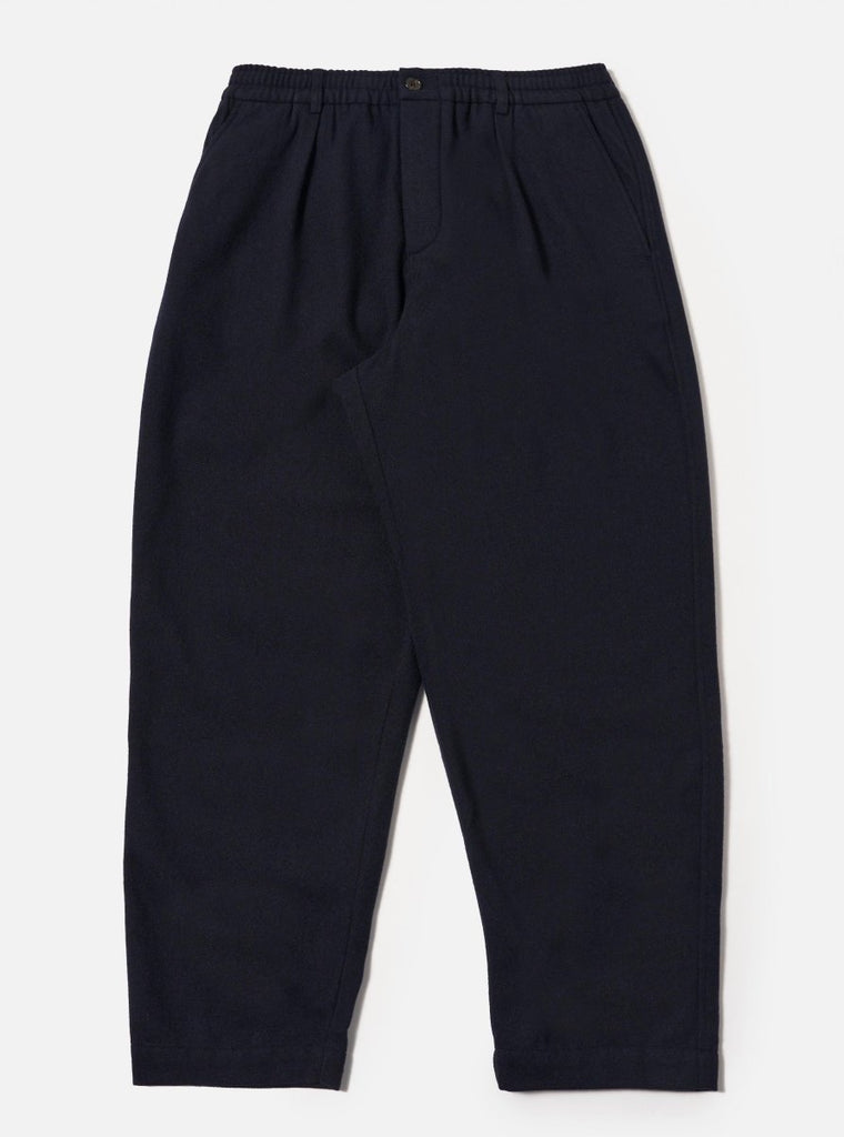 Pleated Soft Wool Track Pant / Dark Navy - STER/EO MUCTrousersUniversal Works30Blue