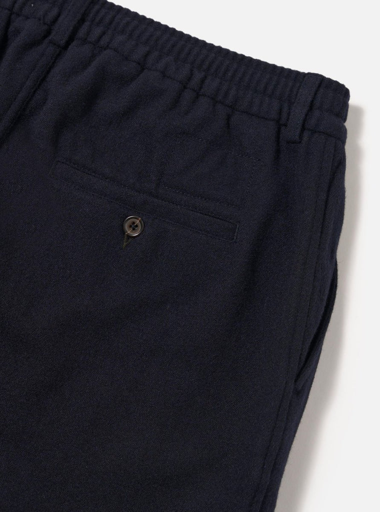 Pleated Soft Wool Track Pant / Dark Navy - STER/EO MUCTrousersUniversal Works30Blue