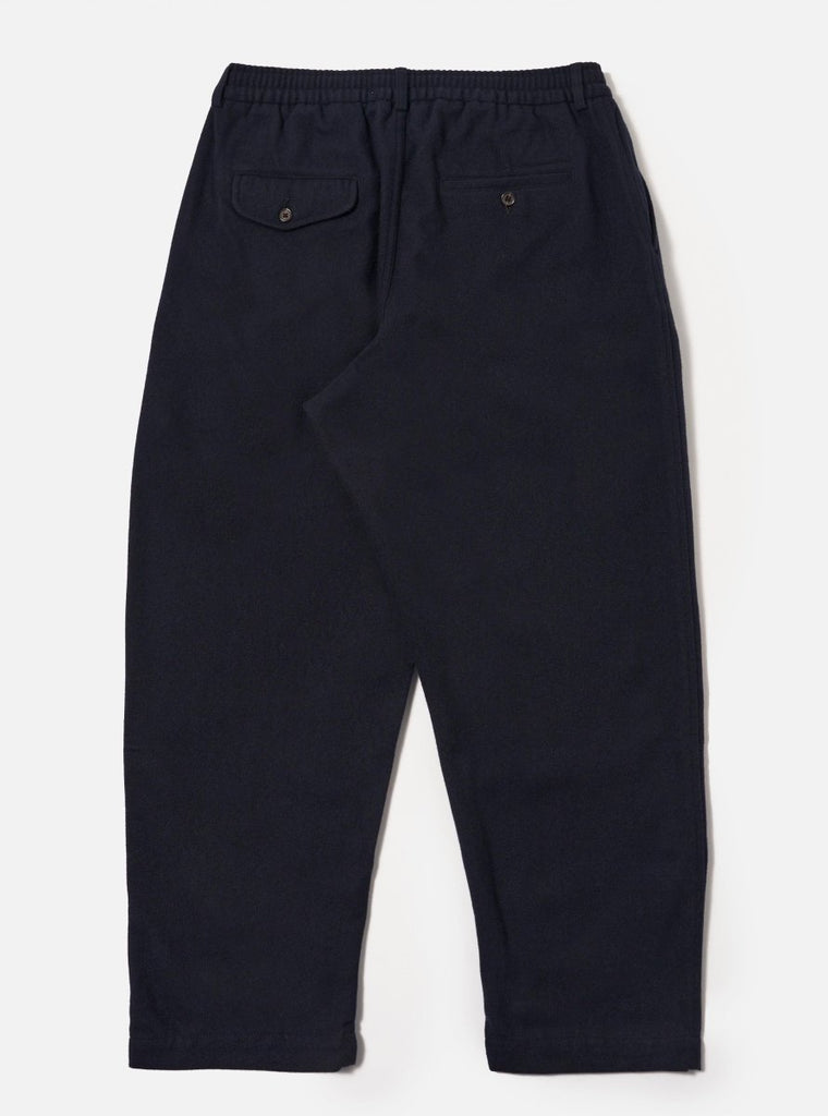 Pleated Soft Wool Track Pant / Dark Navy - STER/EO MUCTrousersUniversal Works30Blue