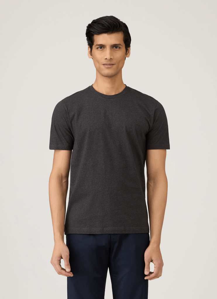 Riviera Crew T-Shirt / Charcoal Melange - STER/EO MUCT-ShirtSunspelMGrey
