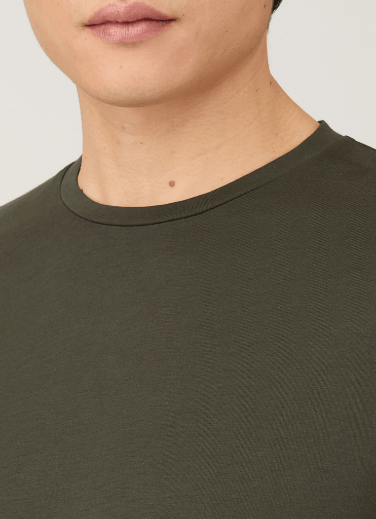 Riviera Crew T-Shirt / Dark Green - STER/EO MUCT-ShirtSunspelMGreen