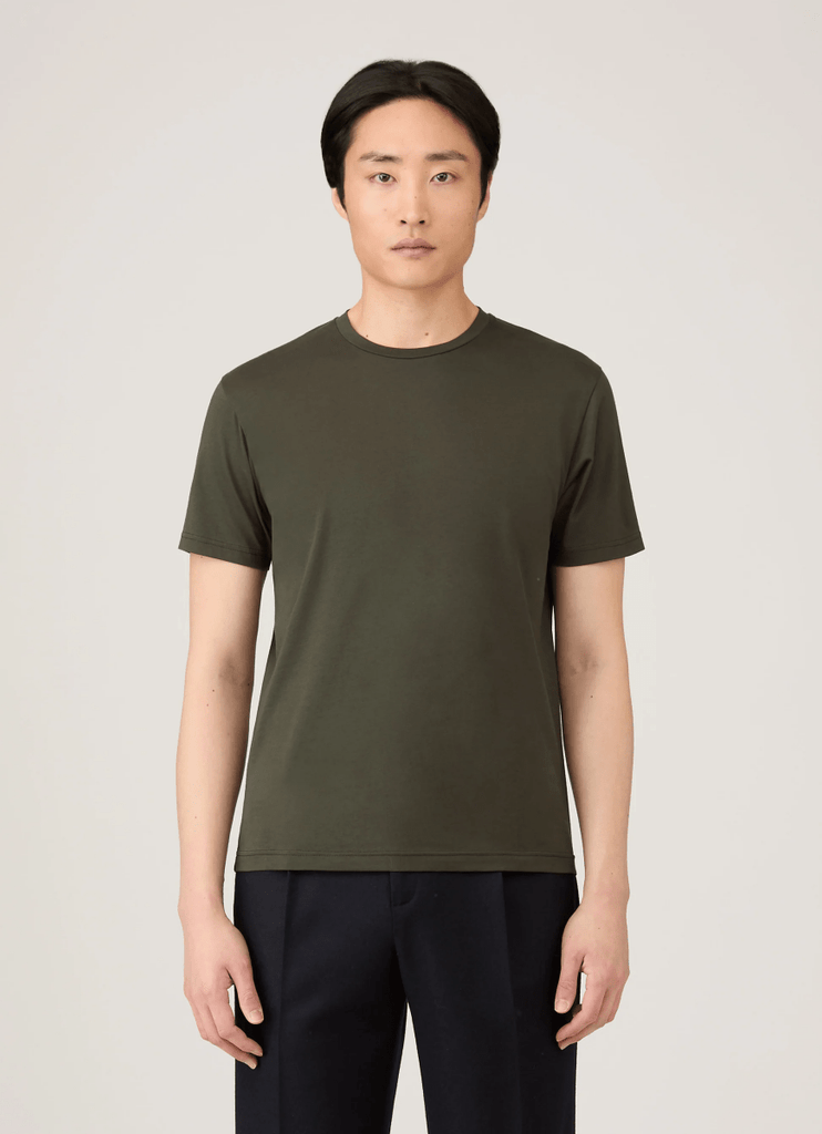Riviera Crew T-Shirt / Dark Green - STER/EO MUCT-ShirtSunspelMGreen