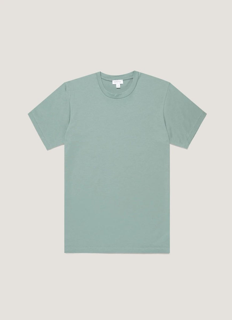 Riviera Crew T-Shirt / Steel Green - STER/EO MUCT-ShirtSunspelMGreen