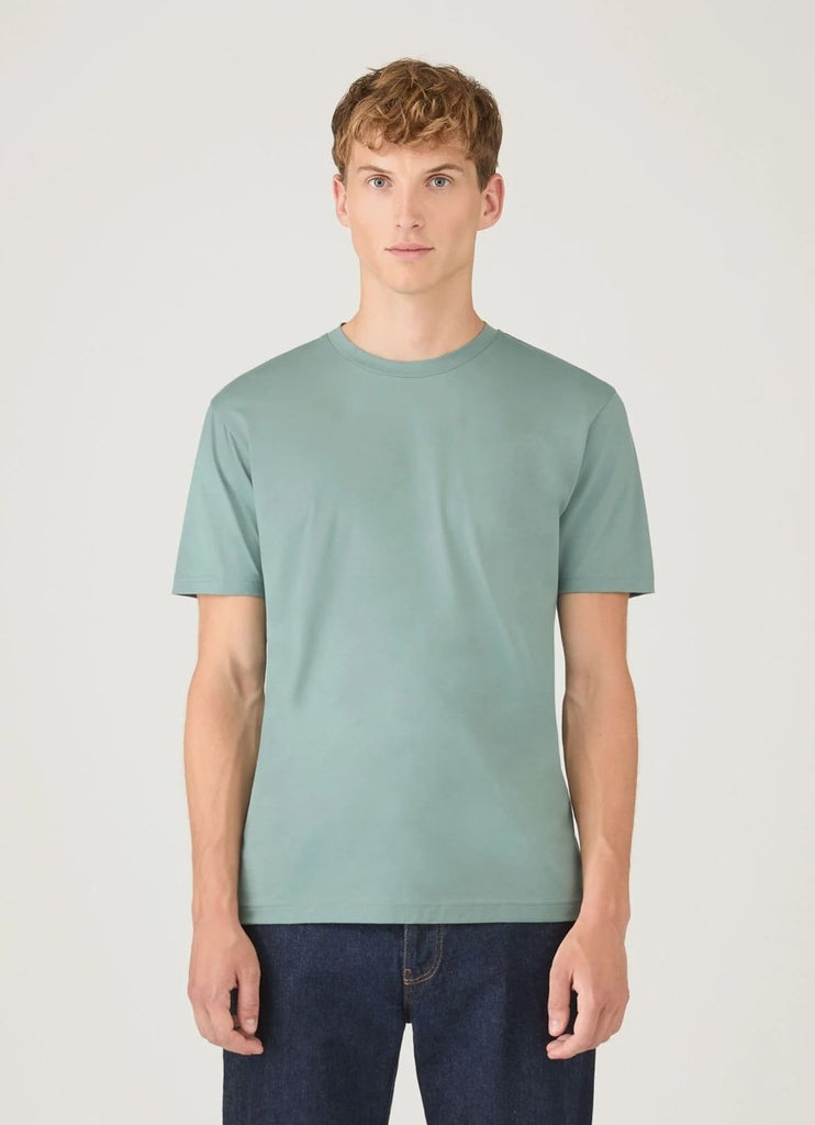 Riviera Crew T-Shirt / Steel Green - STER/EO MUCT-ShirtSunspelMGreen