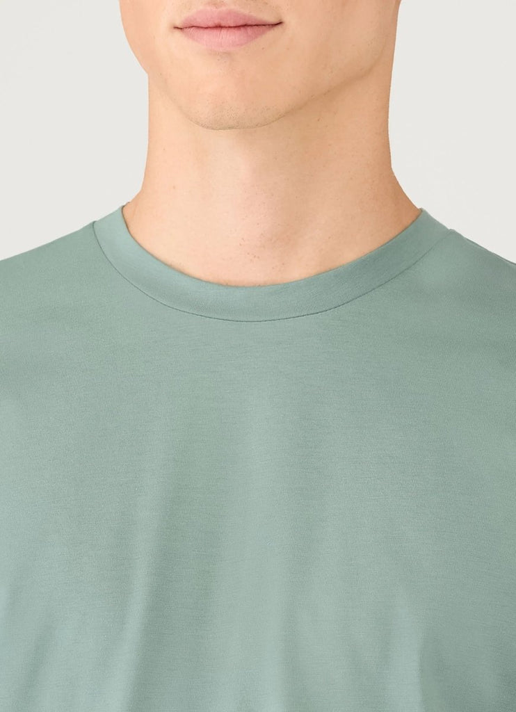Riviera Crew T-Shirt / Steel Green - STER/EO MUCT-ShirtSunspelMGreen