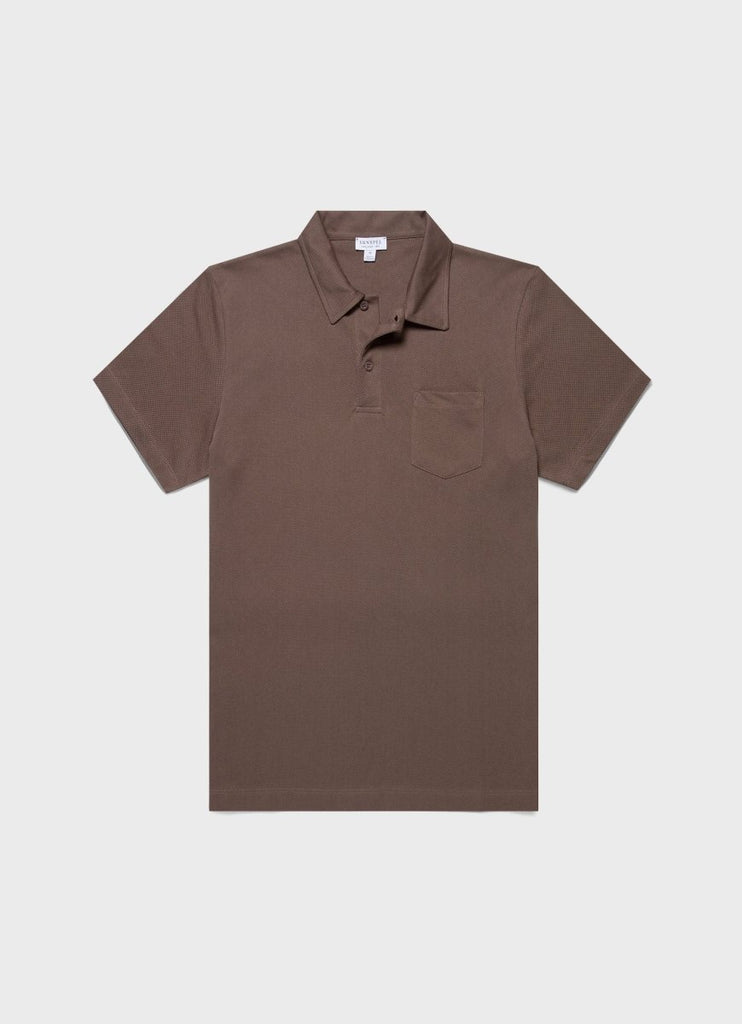 Riviera Polo / Walnut - STER/EO MUCPolo - ShirtsSunspelMBrown