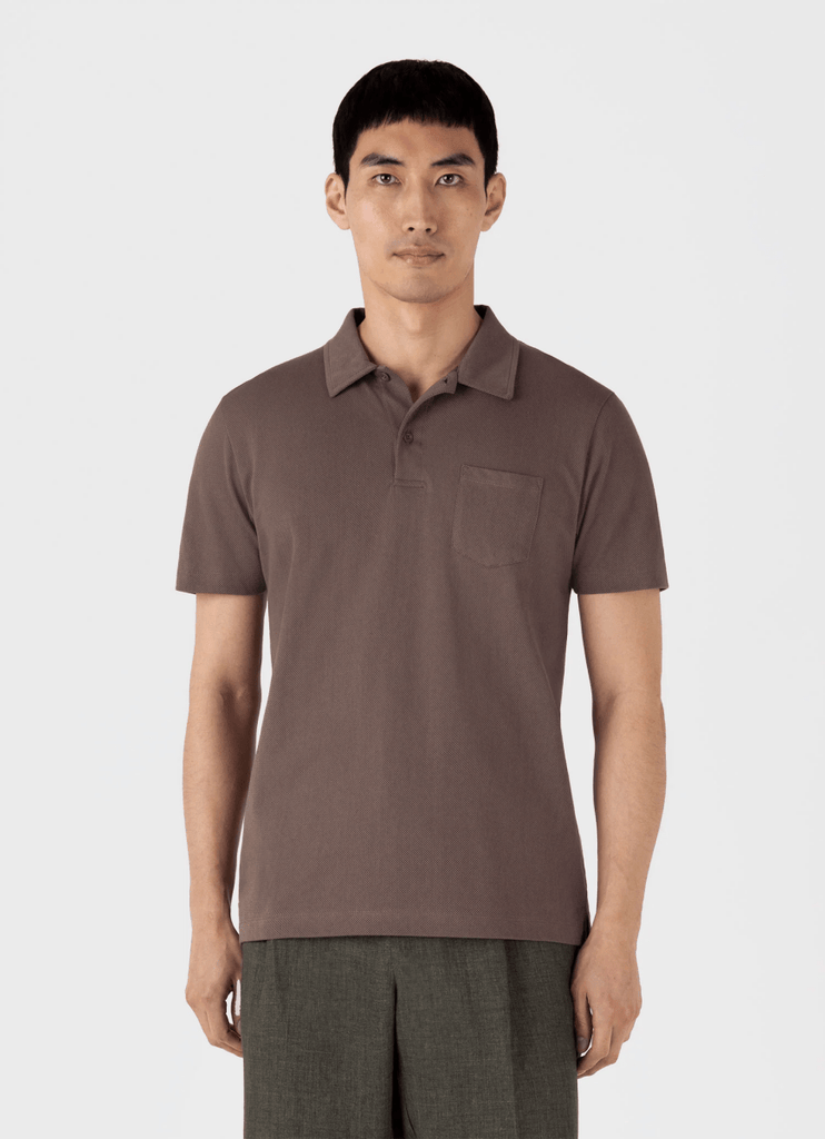 Riviera Polo / Walnut - STER/EO MUCPolo - ShirtsSunspelMBrown
