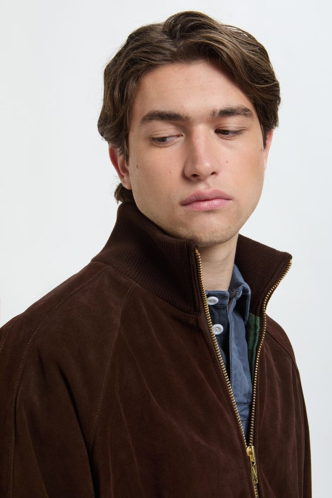 Rough Out Track Jacket / Chocolate - STER/EO MUCLeather JacketBaracuta40Brown