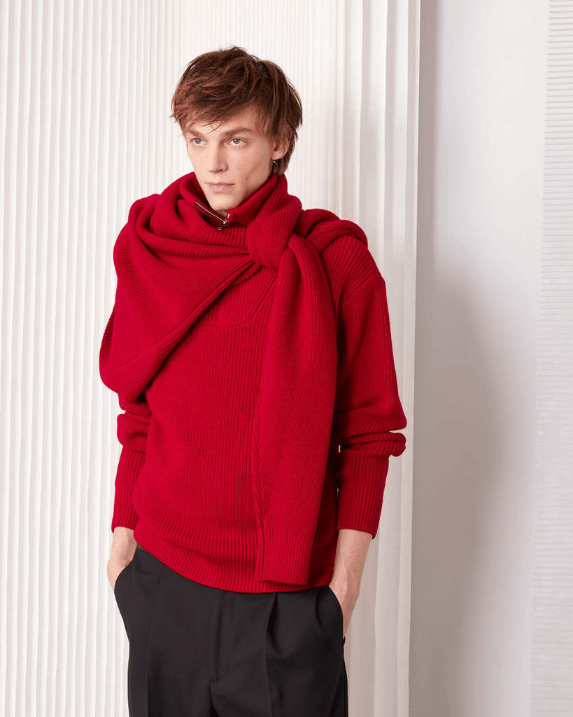 Tarek Mock Troyer Merino Rib / Passion Red - STER/EO MUCKnitwearOfficine GénéraleMRed