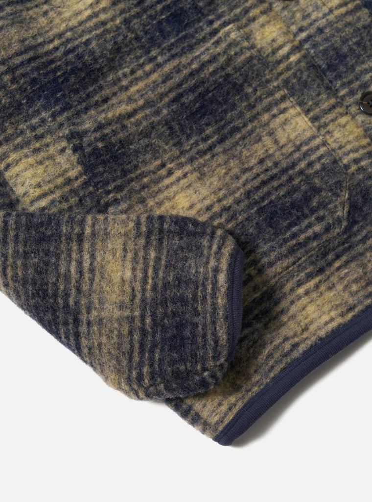 Uist Fleece Cardigan / Navy Yellow - STER/EO MUCCardigansUniversal WorksMBlue