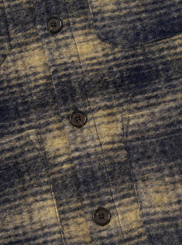 Uist Fleece Cardigan / Navy Yellow - STER/EO MUCCardigansUniversal WorksMBlue