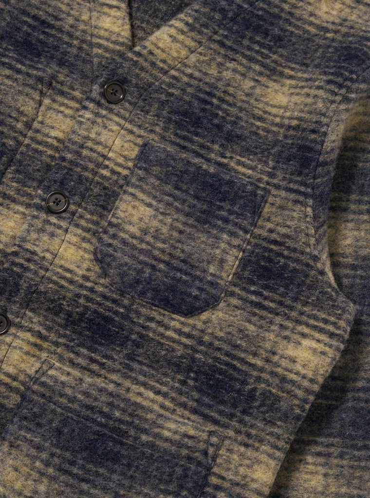 Uist Fleece Cardigan / Navy Yellow - STER/EO MUCCardigansUniversal WorksMBlue