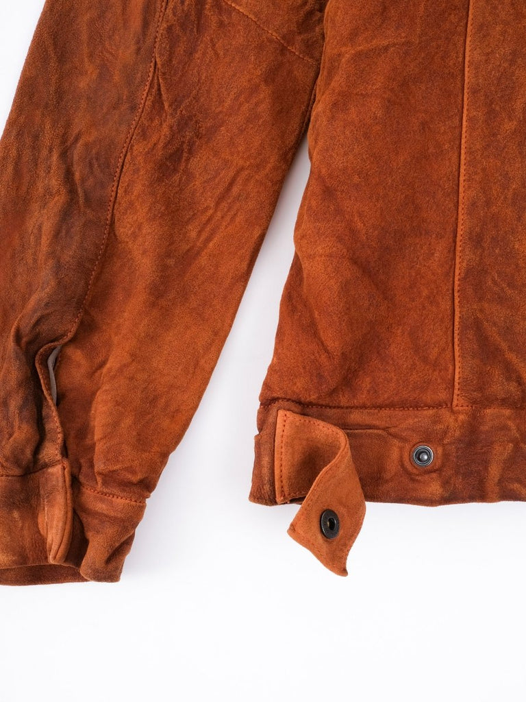 Washed Leather Denim Jacket / Bruciato - STER/EO MUCLeather JacketGiorgio Brato48Red