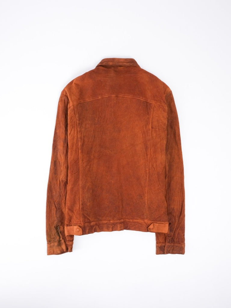 Washed Leather Denim Jacket / Bruciato - STER/EO MUCLeather JacketGiorgio Brato48Red