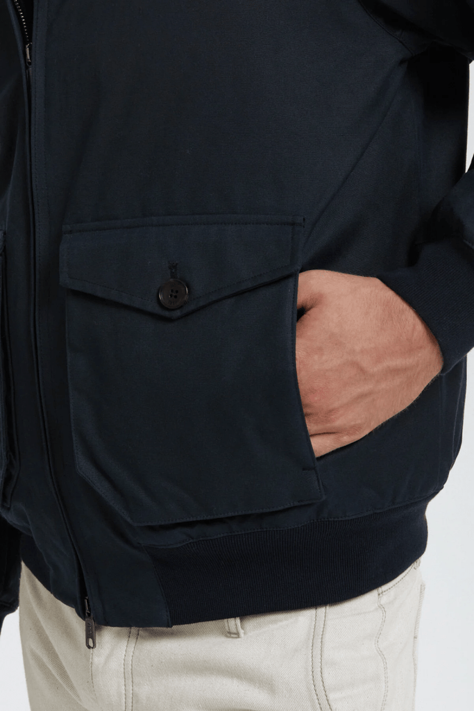 Waxed G9 Pocket / Dark Navy - STER/EO MUCJacketBaracuta40Blue