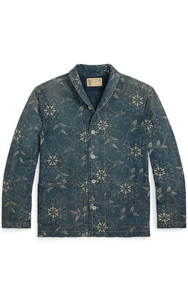 Wilson Overshirt / Indigo/White - STER/EO MUCOvershirtRRLMBlue