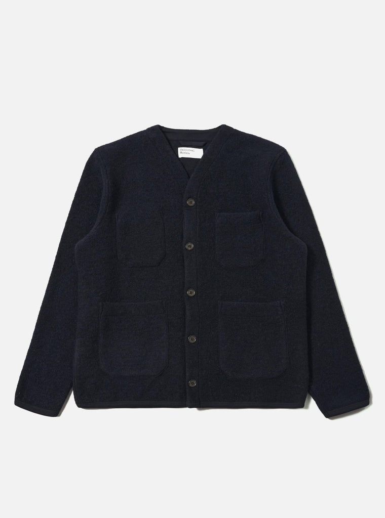 Wool Fleece Cardigan / Navy - STER/EO MUCCardigansUniversal WorksMBlue