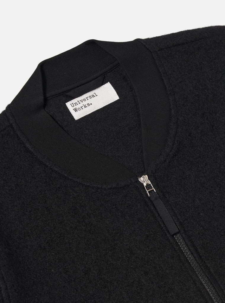 Wool Fleece Zip Bomber / Black - STER/EO MUCCardigansUniversal WorksMBlack