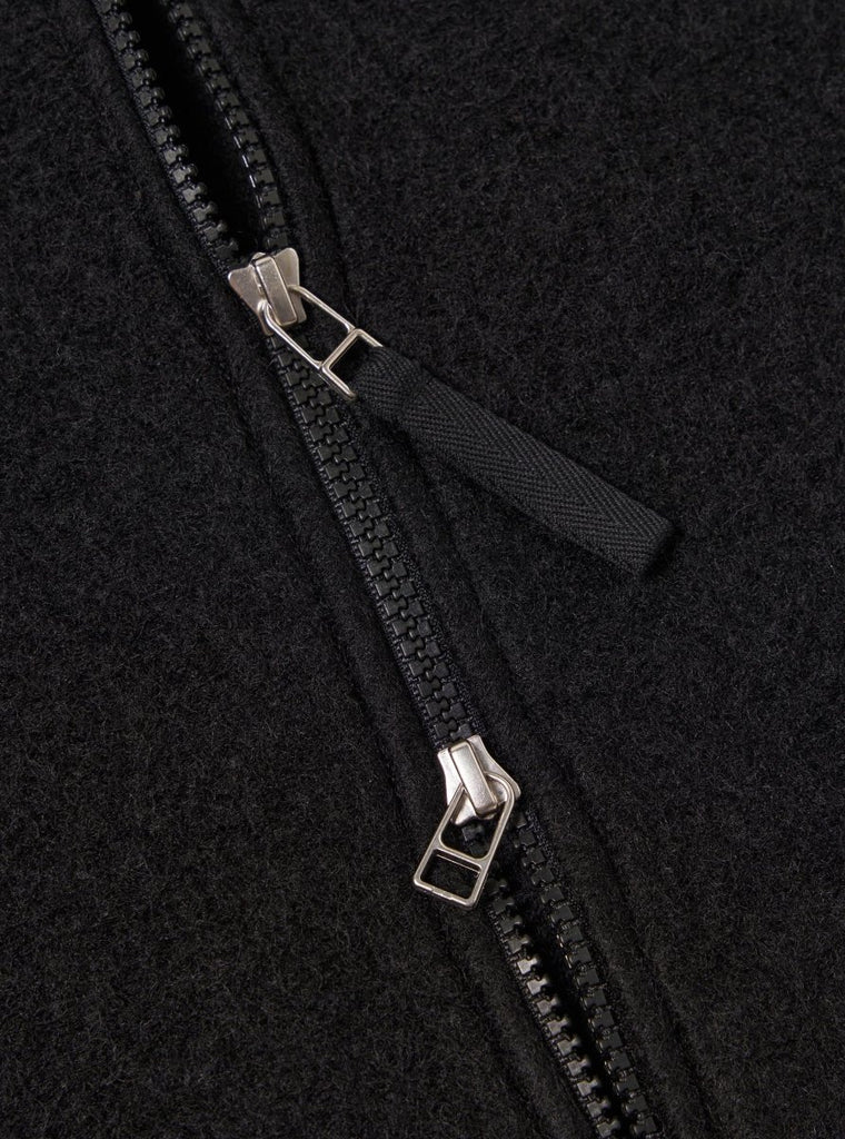 Wool Fleece Zip Bomber / Black - STER/EO MUCCardigansUniversal WorksMBlack
