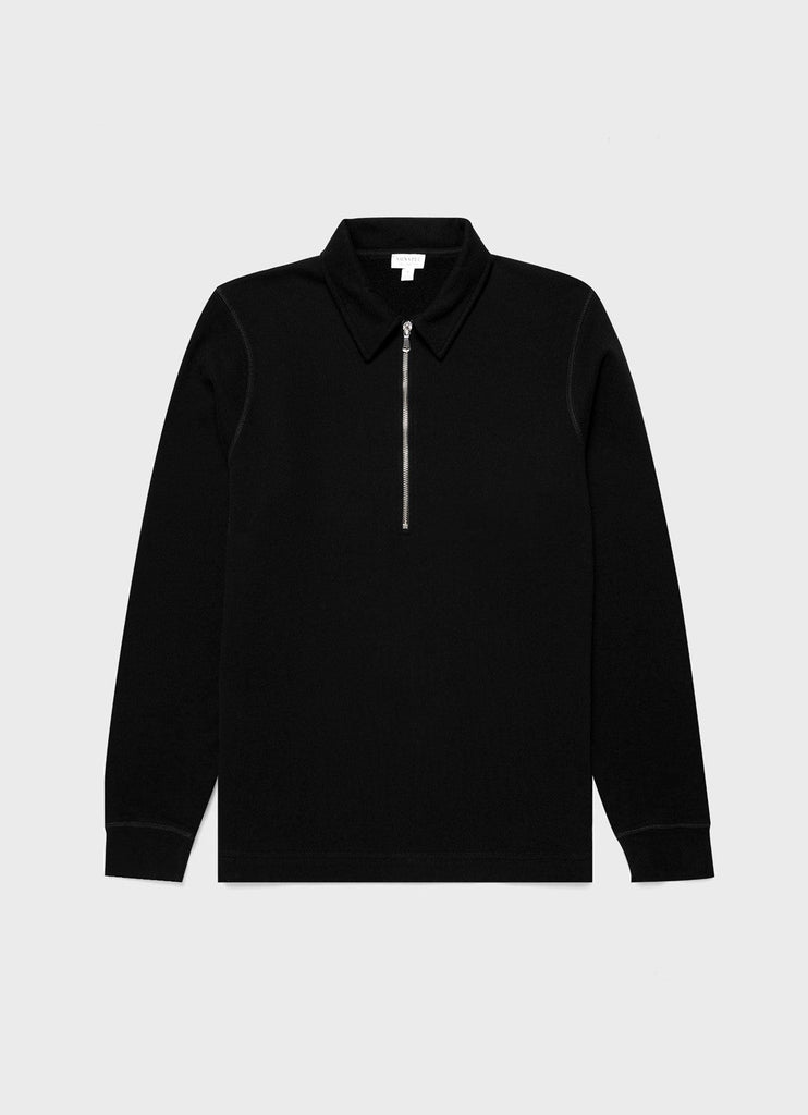 Zip Polo Sweatshirt - STER/EO MUCSweaterSunspelMBlack