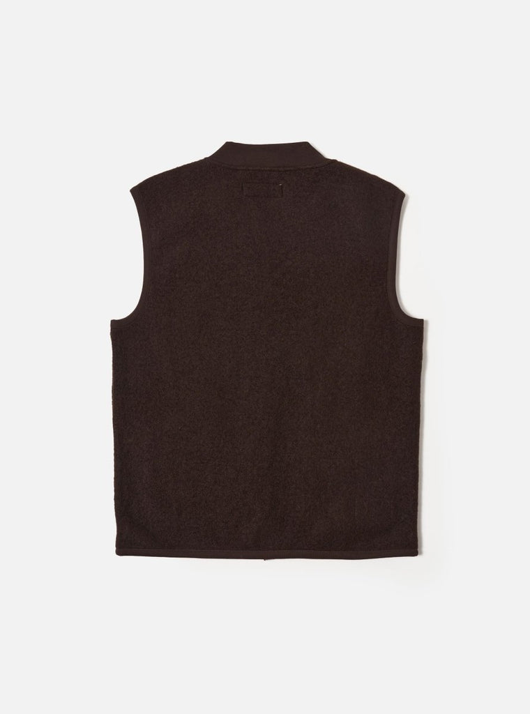 Zip Waistcoat / Brown - STER/EO MUCVestUniversal WorksMBrown