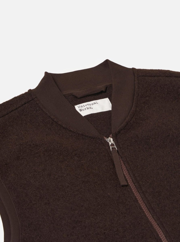 Zip Waistcoat / Brown - STER/EO MUCVestUniversal WorksMBrown