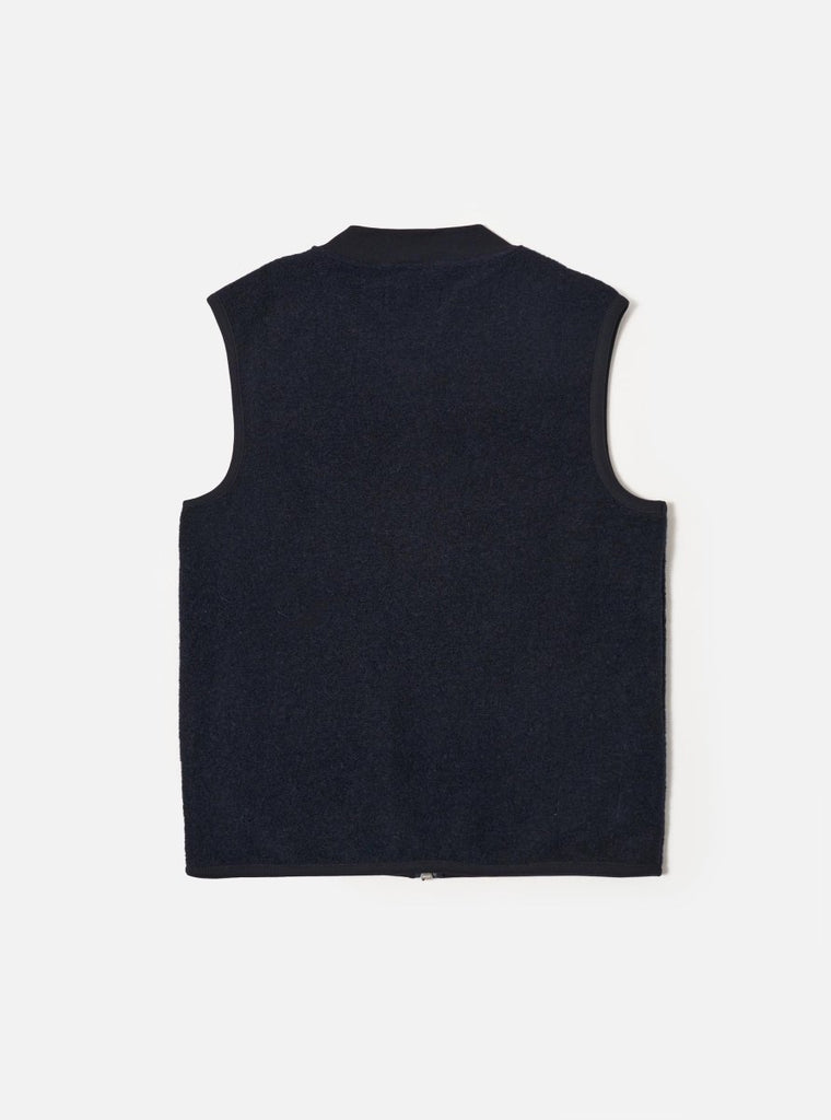 Zip Waistcoat / Navy - STER/EO MUCVestUniversal WorksMBlue