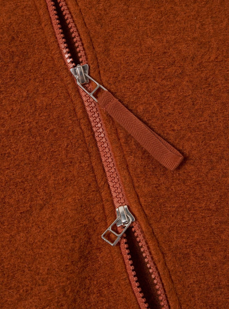 Zip Waistcoat / Rust - STER/EO MUCVestUniversal WorksMBrown