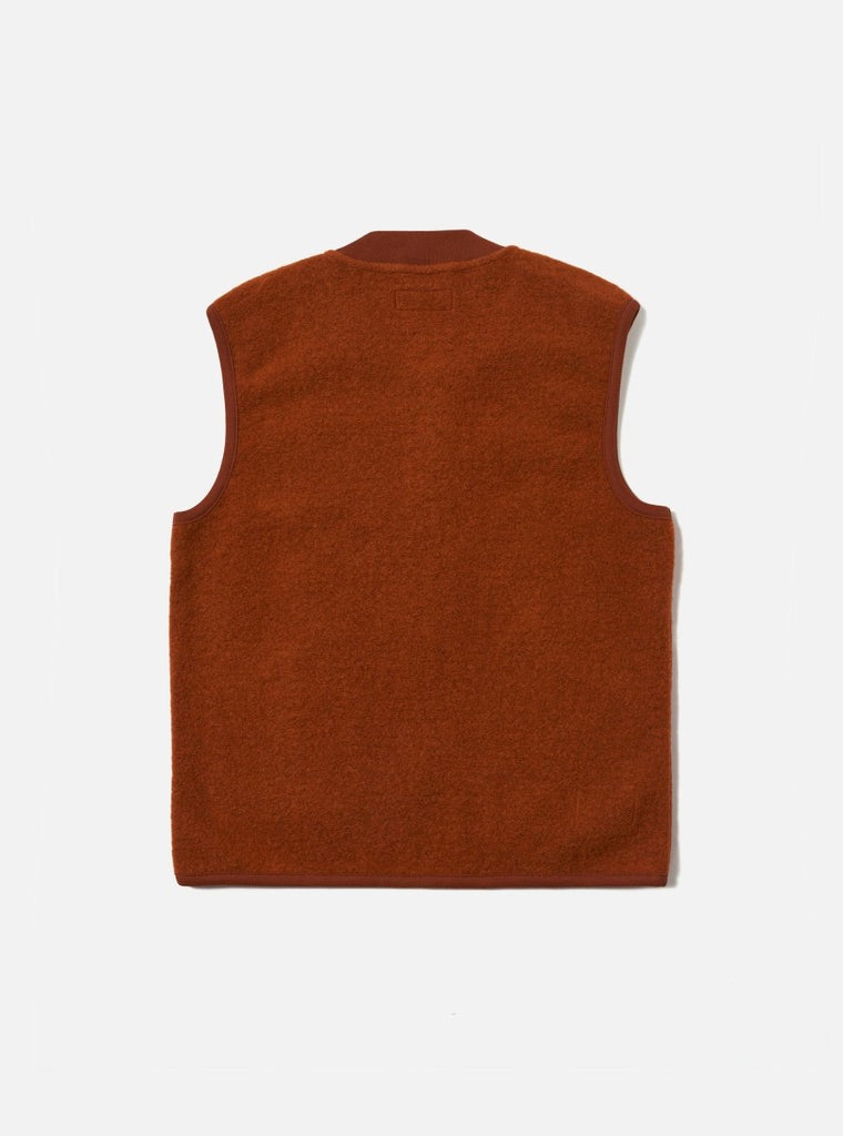 Zip Waistcoat / Rust - STER/EO MUCVestUniversal WorksMBrown