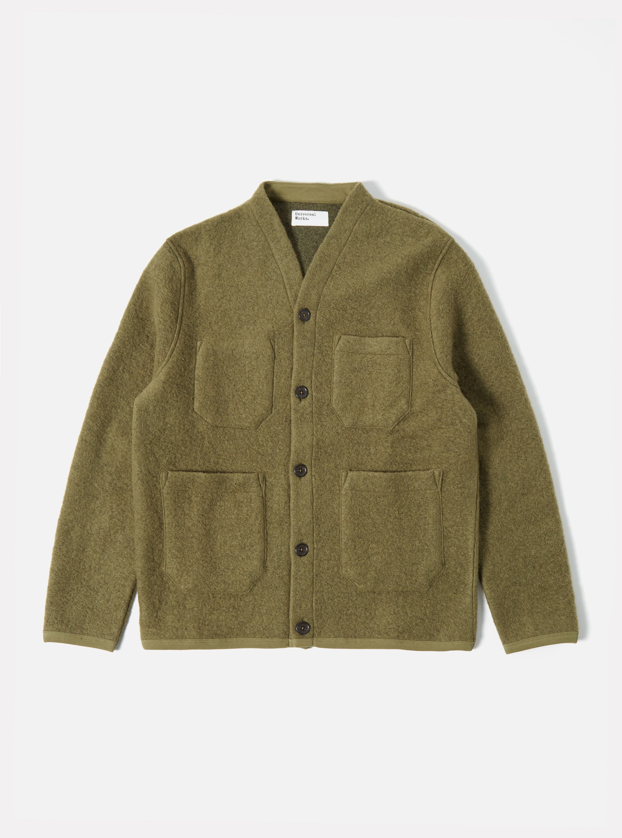 Universal works shop wool fleece cardigan