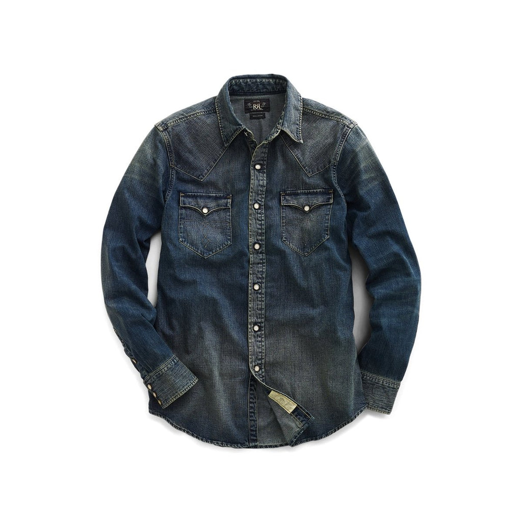 Buffalo Western Denim Shirt / Dark Wash - STER/EO MUCDenim ShirtRRLMBlue