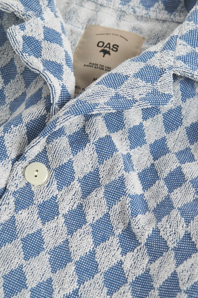 Cuba Terry Shirt / Navy Diamonds - STER/EO MUCShirt Short SleeveOASMBlue